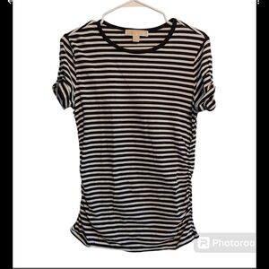 Michael‎ Kors Black and White Fitted Short Sleeve Tee